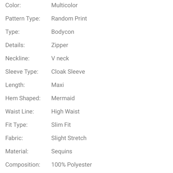 Multicolor Random Print, Cloak, Sequined, Mesh Mermaid Maxi gown - Picture 11 of 11